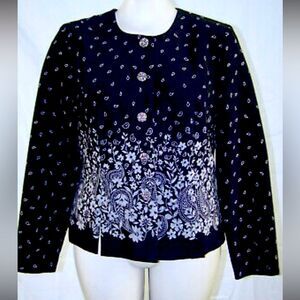 Leslie Fay Long Sleeve Paisley Print 20WP Vintage